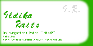 ildiko raits business card